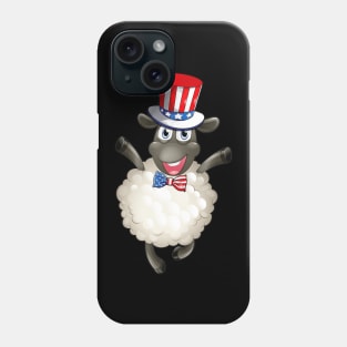 Sheep American Flag Hat Patriotic 4th Of July Gifts Phone Case