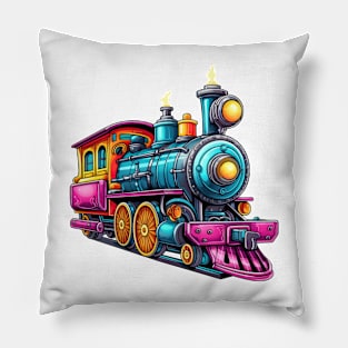 90s Retro Train Pillow