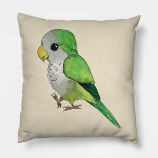 Very cute green parrot Pillow