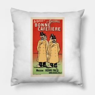 LA CHICOREE BONNE CAFETIERE by Fernand Fernel Good Coffee Pot Maker Pillow