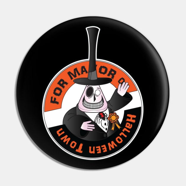 For Mayor of Halloween Town Pin by OrneryDevilDesign