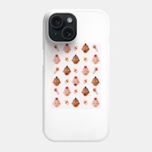 Beautiful dirty babies on white Phone Case