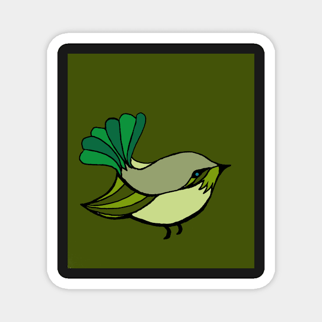 Green Birdy Magnet by francesrosey