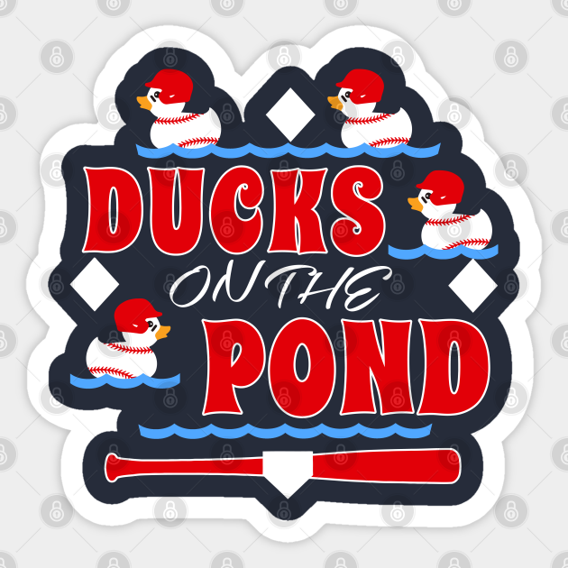 Cute Baseball Mom Ducks on the Pond 
