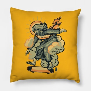 Skater Jesus Bright Pillow