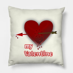 Pierced Bleeding Heart! Anti-valentine | Valentine's Day Pillow