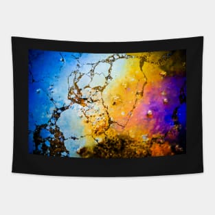 Abstract picture of colours made by oil on the beach Tapestry