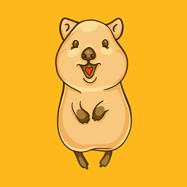 Quokka smiling by manydoodles