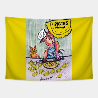 Piggies Pierogi Tapestry