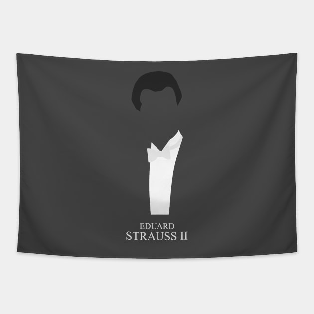 Eduard Strauss II - Minimalist Portrait Tapestry by Wahyu Aji Sadewa