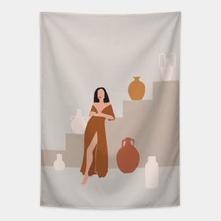 Bohemian Ceramics Woman Tapestry