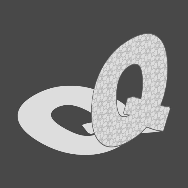 Isometric Alphabet Letter, Letter Q by PoshGeometry