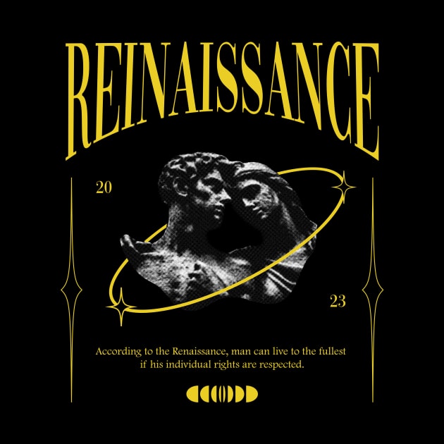 Renaissance Yellow Streetwear Design Statue Roman by rasyadanardinsyah