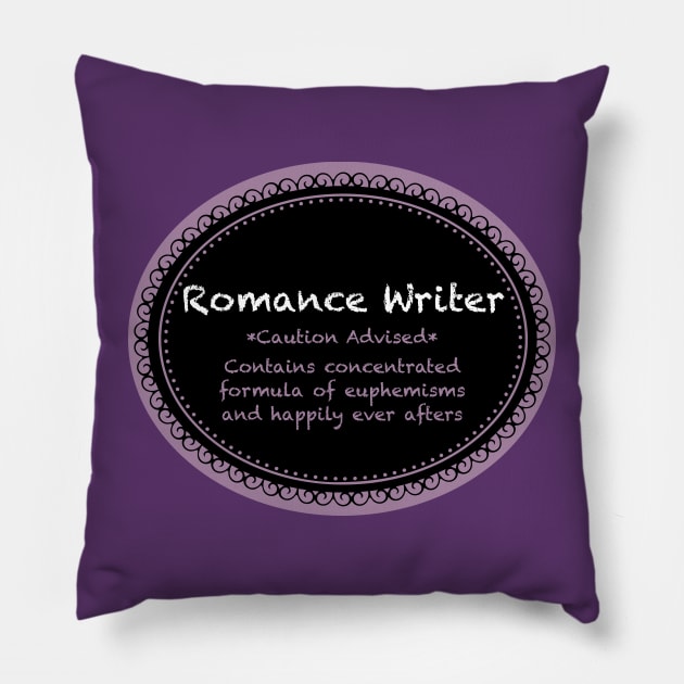 Romance Writer Label - Dark Shirts Pillow by RG Standard