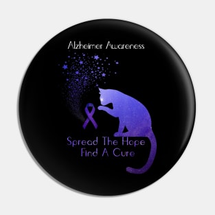 Alzheimer Awareness Spread The Hope Find A Cure Gift Pin