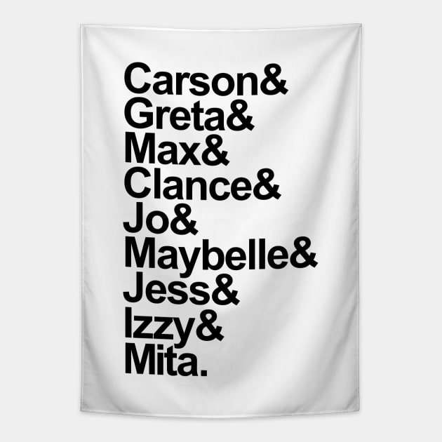 A League of Their Own (2022) Character List (Black) Tapestry by brendalee