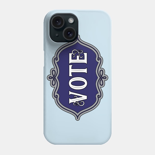 Vote Blue Emblem Phone Case by Barthol Graphics