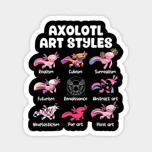 Axolotl Art Styles Magnet