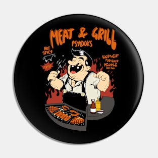 Meat and grill cartoon series Pin