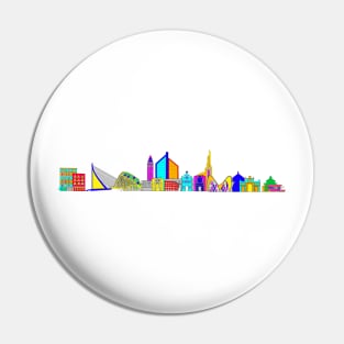 Valencia skyline Pin