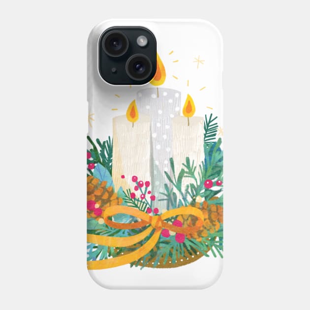 Christmas Celebration Lights Phone Case by Art by Ergate