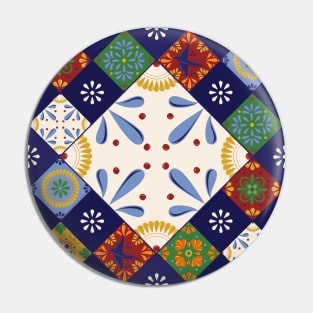 Mexican Talavera Tiles Pattern by Akbaly Pin