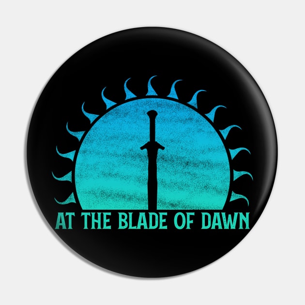 At the Blade of Dawn (Ocean): Fantasy Design Pin by McNerdic