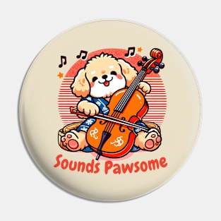 cello dog Pin