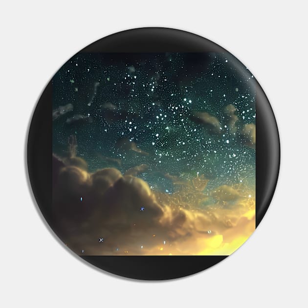 Starry Nightscape Pin by D3monic