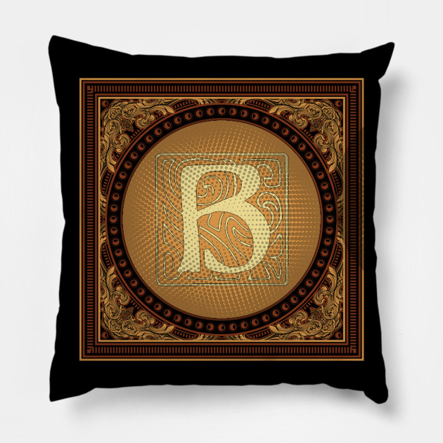 Letter B Monogram Letter B Pillow Teepublic
