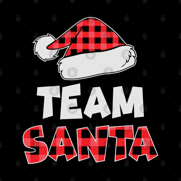 Red Buffalo Plaid Team Santa Family Matching Christmas gift by BadDesignCo