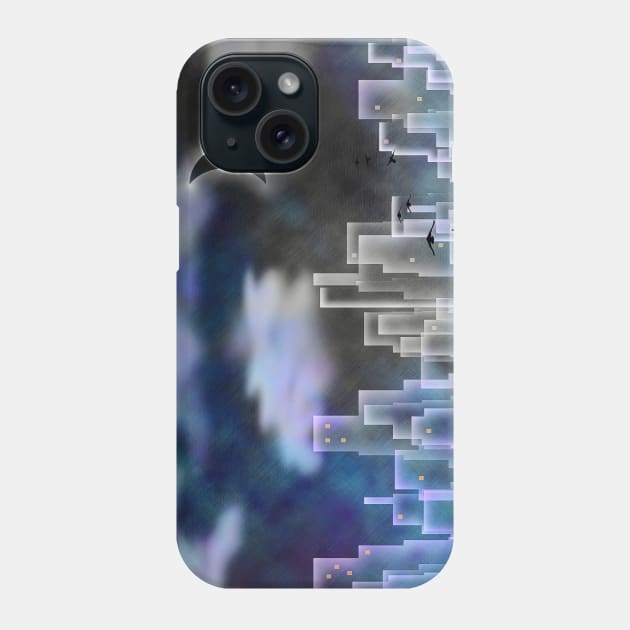 Night city silhouettes Phone Case by rolffimages