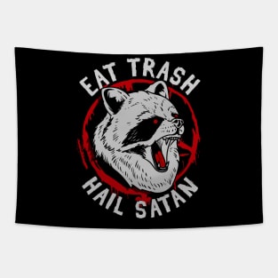 Eat Trash Hail Satan T-Shirt I Pentagram Possum Tapestry