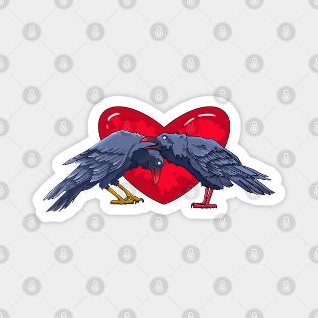 Ravens love heart Magnet by Mariarti