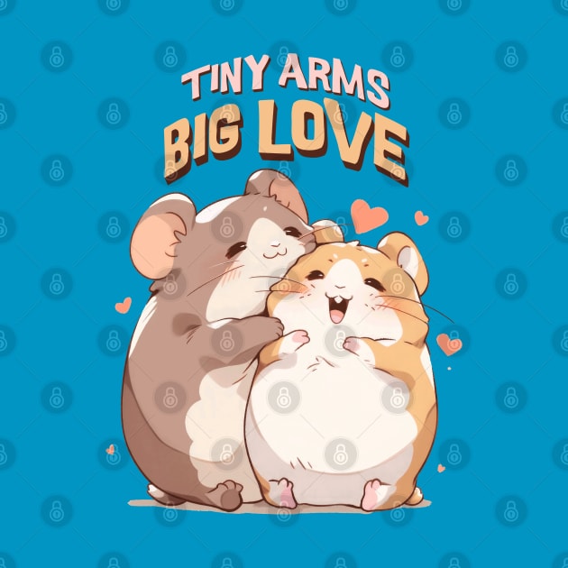 Adorable Kawaii Hamster Love design by Luxinda