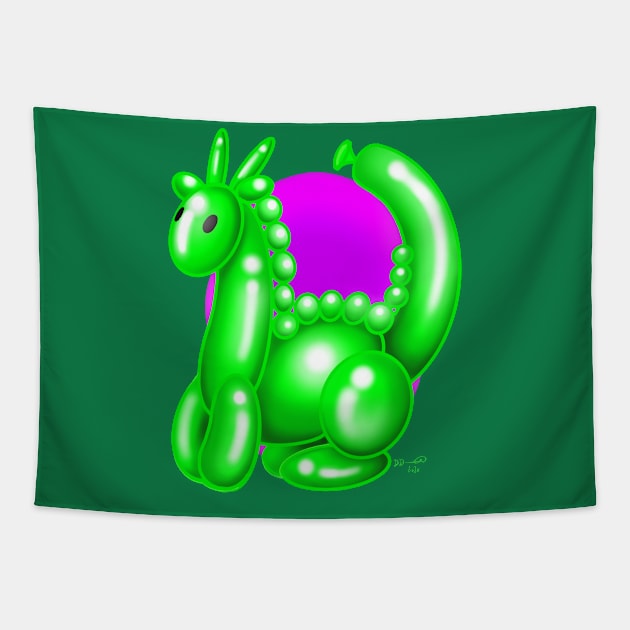 Balloon Dragon grrrrrr Tapestry by MetroInk