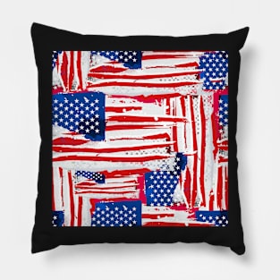 Grunge Patriotism Pillow