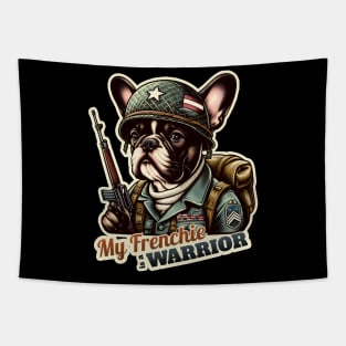 French Bulldog soldier Tapestry