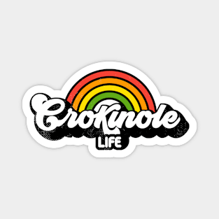 Groovy Rainbow Crokinole Life Magnet