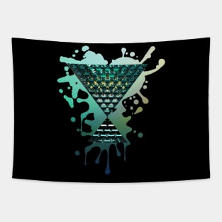 Abstract Green Crystal Palace Tapestry