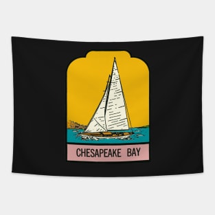 Vintage Style Chesapeake Bay Decal Tapestry