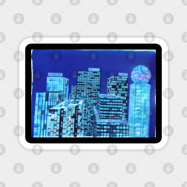 City Lights of Tomorrow Magnet by celestial_artworks