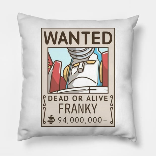 Cyborg franky wanted Pillow by Kdesign