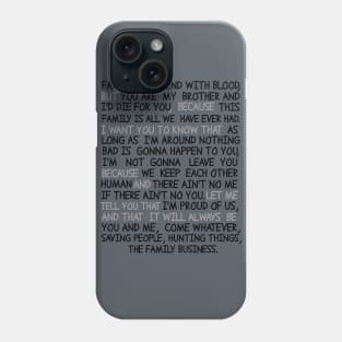 SPN QUOTES Phone Case