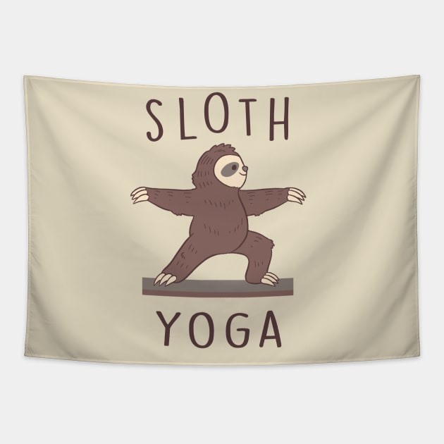 Sloth Yoga Tapestry by Andriu