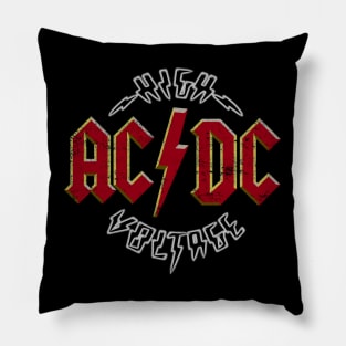 ACDC High Voltage Vintage Neon Style Pillow