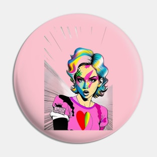 the vicious girl in pink Pin