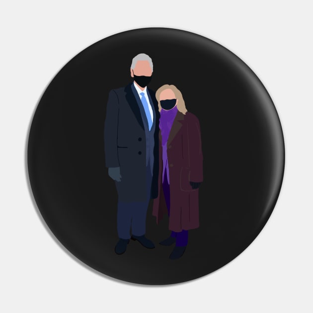 Bill + Hillary Clinton Pin by GrellenDraws