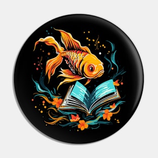 Goldfish Reads Book Pin