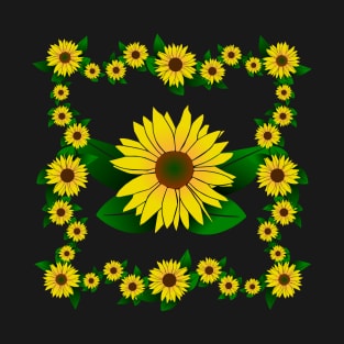 sunflower blossoms blooming sunflowers blooms flower T-Shirt